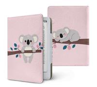 Treer Funda Kindle Compatible con 6-6,8” Kindle Paperwhite, Funda para Pocketbook, E-Book Reader, Universal, Reposo/Despertar Automático, Cierre Magnético, Soporte Plegable (Koala)