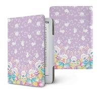 Treer Funda Kindle Compatible con 6-6,8” Kindle Paperwhite, Funda para Pocketbook, E-Book Reader, Universal, Reposo/Despertar Automático, Cierre Magnético, Soporte Plegable (Morado,OneSize)