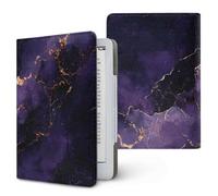 Treer Funda Kindle Compatible con 6-6,8” Kindle Paperwhite, Funda para Pocketbook, E-Book Reader, Universal, Reposo/Despertar Automático, Cierre Magnético, Soporte Plegable (Morado)