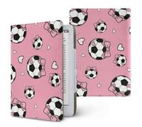 Treer Funda Kindle, Compatible con 6,8-7” Kindle Paperwhite Funda para Pocketbook E-Book Reader, con Kindle Oasis 3, Reposo/Despertar Automático, Cierre Magnético (Balón fútbol Rosa,1)