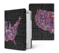 Treer Funda Kindle, Compatible con 6,8”-7” Kindle Paperwhite Funda para Pocketbook E-Book Reader, con Kindle Oasis 3, Reposo/Despertar Automático, Cierre Magnético (Morado Negro)