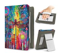 Treer Funda Kindle Compatible con 6,8”-7” Kindle Paperwhite, Funda para Pocketbook, E-Book Reader, Universal, Reposo/Despertar Automático, Cierre Magnético, Soporte Plegable (Mariposa,OneSize)