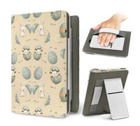 Treer Funda Kindle Compatible con 6,8”-7” Kindle Paperwhite, Funda para Pocketbook, E-Book Reader, Universal, Reposo/Despertar Automático, Cierre Magnético, Soporte Plegable (Beige,OneSize)