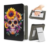 Treer Funda Kindle Compatible con 6,8”-7” Kindle Paperwhite, Funda para Pocketbook, E-Book Reader, Universal, Reposo/Despertar Automático, Cierre Magnético, Soporte Plegable (Girasol,OneSize)