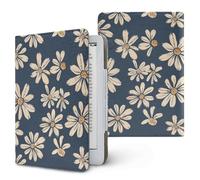 Treer Funda Kindle Compatible con 6,8”-7” Kindle Paperwhite, Funda para Pocketbook, E-Book Reader, Universal, Reposo/Despertar Automático, Cierre Magnético, Soporte Plegable (Azul Oscuro,OneSize)