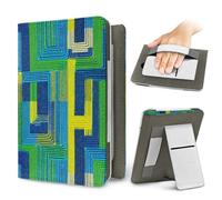 Treer Funda Kindle Compatible con 6,8”-7” Kindle Paperwhite, Funda para Pocketbook, E-Book Reader, Universal, Reposo/Despertar Automático, Cierre Magnético, Soporte Plegable (Verde Azul,OneSize)