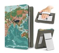 Treer Funda Kindle Compatible con 6.8-7”Kindle Paperwhite, Impresión Tierra Funda para Signature Edition 11/12, Reposo/Despertar Automático, Cierre Magnético, Soporte Plegable (Verde)