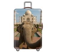 Treer Funda Maleta Cabina Grande Mediana Pequeño S/M/L/XXL, Fundas Maletas de Viaje con Cremallera Elástica Lavable Prueba de Arañazos y Polvo Protectora de 18-32 Pulgadas (Elefante,L)