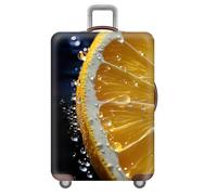 Treer Funda Maleta Cabina Grande Mediana Pequeño S/M/L/XXL, Fundas Maletas de Viaje con Cremallera Elástica Lavable Prueba de Arañazos y Polvo Protectora de 18-32 Pulgadas (Limón Amarillo,S)