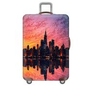 Treer Funda Maleta Cabina Grande Mediana Pequeño S/M/L/XXL, Fundas Maletas de Viaje con Cremallera Elástica Lavable Prueba de Arañazos y Polvo Protectora de 18-32 Pulgadas (Cielo Nocturno 8,XL)