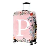 Treer Funda Maleta Grande Mediana S/M/L/XXL, Impresión de Hojas Fundas Maletas de Viaje con Cremallera Elástica Lavable Prueba de Arañazos y Polvo Protectora de 18-32 Pulgadas (P,S)