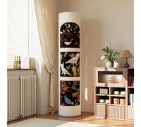 Treer Funda para Aparato de Aire Acondicionado de Suelo Interior, Cubierta de Aire Acondicionado de Suelo Elástico Todo incluido Antipolvo Housses de Protection Lavable (Arte retro 3,170x38cm)