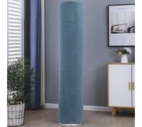 Treer Funda para Aparato de Aire Acondicionado de Suelo Interior, Cubierta de Aire Acondicionado de Suelo Elástico Todo incluido Antipolvo Housses de Protection Lavable (Cuadros - Azul,180x40cm)