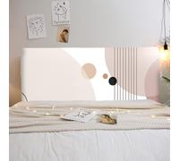 Treer Funda para Cabecero Elástica, Protector de Cabecera de Cama a Prueba de Polvo, Impresión Abstracta Protectora para Cabecero de Cama Todo Incluido (Resumen B,120cm)