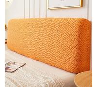 Treer Funda para Cabecero, Elasticidad Protector de Cabecera de Cama a Prueba de Polvo Rompecabezas 3D Protectora para Cabecero de Cama Todo Incluido para Decoración (Naranja Brillante,220cm)