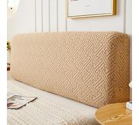 Treer Funda para Cabecero, Elasticidad Protector de Cabecera de Cama a Prueba de Polvo Rompecabezas 3D Protectora para Cabecero de Cama Todo Incluido para Decoración (Marrón Claro,120cm)