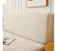 Treer Funda para Cabecero, Elasticidad Protector de Cabecera de Cama a Prueba de Polvo Rompecabezas 3D Protectora para Cabecero de Cama Todo Incluido para Decoración (Beige,120cm)