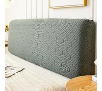Treer Funda para Cabecero, Elasticidad Protector de Cabecera de Cama a Prueba de Polvo Rompecabezas 3D Protectora para Cabecero de Cama Todo Incluido para Decoración (Verde Turquesa,220cm)