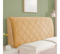 Treer Funda para Cabecero, Protector de de Cabecera de Cama a Prueba de Polvo, Protectora para Cabecero de Cama Todo Incluido para Decoración, Color Sólido (Marrón 01,210cm)