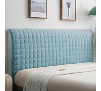 Treer Funda para Cabecero, Protector de de Cabecera de Cama a Prueba de Polvo, Protectora para Cabecero de Cama Todo Incluido para Decoración, Color Sólido (Azul 02,210cm)