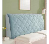 Treer Funda para Cabecero, Protector de de Cabecera de Cama a Prueba de Polvo, Protectora para Cabecero de Cama Todo Incluido para Decoración, Color Sólido (Azul 03,200cm)
