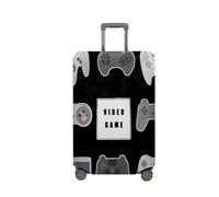 Treer Funda para Maletas,Elástica Funda Maleta,Luggage Cover con Cremallera,Cubierta Equipaje de Viaje de 18-32 Pulgadas,Consola de Juego Imprimir Trolley Case Funda de Anti-Polvo (Gris,S)