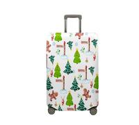 Treer Funda para Maletas,Elástica Funda Maleta,Luggage Cover con Cremallera,Cubierta Equipaje de Viaje de 18-32 Pulgadas,Tema de Navidad Trolley Case Funda de Anti-Polvo (Árbol,S)