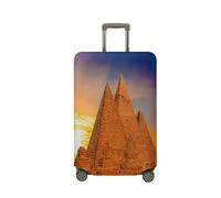 Treer Funda para Maletas,Elástica Funda Maleta,Luggage Cover con Cremallera,Cubierta Equipaje de Viaje de 18-32 Pulgadas,Estampa de la Ciudad Trolley Case Funda de Anti-Polvo (Pirámides,S)