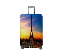 Treer Funda para Maletas,Elástica Funda Maleta,Luggage Cover con Cremallera,Cubierta Equipaje de Viaje de 18-32 Pulgadas,Estampado Paisaje Trolley Case Funda de Anti-Polvo (Torre de París,M)