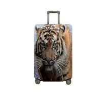 Treer Funda para Maletas,Elástica Funda Maleta,Luggage Cover con Cremallera,Cubierta Equipaje de Viaje de 18-32 Pulgadas,Estampado de Tigre Trolley Case Funda de Anti-Polvo (Tigre,M)