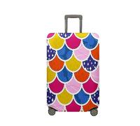 Treer Funda para Maletas,Elástica Funda Maleta,Luggage Cover con Cremallera,Cubierta Equipaje de Viaje de 18-32 Pulgadas,Estampado Geométrico Trolley Case Funda de Anti-Polvo (Color 2,S)