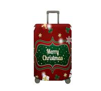 Treer Funda para Maletas,Elástica Funda Maleta,Luggage Cover con Cremallera,Cubierta Equipaje de Viaje de 18-32 Pulgadas,Tema de Navidad Trolley Case Funda de Anti-Polvo (Rojo,L)