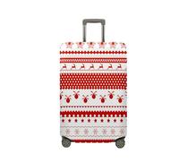 Treer Funda para Maletas,Elástica Funda Maleta,Luggage Cover con Cremallera,Cubierta Equipaje de Viaje de 18-32 Pulgadas,Tema de Navidad Trolley Case Funda de Anti-Polvo (Reno,L)