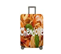 Treer Funda para Maletas,Elástica Funda Maleta,Luggage Cover con Cremallera,Cubierta Equipaje de Viaje de 18-32 Pulgadas,Estampas de Alimentos Trolley Case Funda de Anti-Polvo (Ramen,XL)