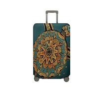 Treer Funda para Maletas,Elástica Funda Maleta,Luggage Cover con Cremallera,Cubierta Equipaje de Viaje de 18-32 Pulgadas,Estampado de Tortuga Marina Trolley Case Funda (M,Verde Oscuro)