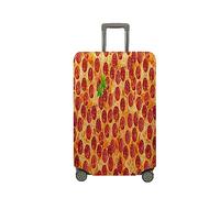 Treer Funda para Maletas,Elástica Funda Maleta,Luggage Cover con Cremallera,Cubierta Equipaje de Viaje de 18-32 Pulgadas,Estampas de Alimentos Trolley Case Funda de Anti-Polvo (Pizza,M)