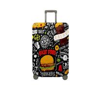 Treer Funda para Maletas,Elástica Funda Maleta,Luggage Cover con Cremallera,Cubierta Equipaje de Viaje de 18-32 Pulgadas,Estampas de Alimentos Trolley Case Funda de Anti-Polvo (Pintar,M)
