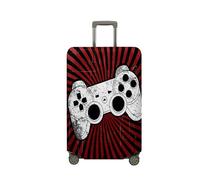 Treer Funda para Maletas,Elástica Funda Maleta,Luggage Cover con Cremallera,Cubierta Equipaje de Viaje de 18-32 Pulgadas,Consola de Juego Imprimir Trolley Case Funda de Anti-Polvo (Rojo,XL)