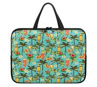 Treer Funda Portatil 10-17 Pulgadas, Estampado de Cocotero Maletin Portatil Impermeable, Funda Ordenador Portátil, Laptop Case para Unisexo, Fundas para Portátiles con Asa (Verde,10 Pulgadas)