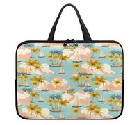 Treer Funda Portatil 10-17 Pulgadas, Estampado de Cocotero Maletin Portatil Impermeable, Funda Ordenador Portátil, Laptop Case para Unisexo, Fundas para Portátiles con Asa (Multicolor,17 Pulgadas)