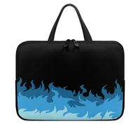 Treer Funda Portatil 10-17 Pulgadas, Patrón de Llama Maletin Portatil Impermeable, Funda Ordenador Portátil, Laptop Case para Unisexo, Fundas para Portátiles con Asa y Cremallera (Azul,10 Pulgadas)