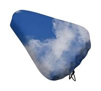 Treer Funda Sillin Bicicleta, Cielo Cubre Cojín del Asiento de Bicicleta Funda Antipolvo Protector para Cojines, Cubierta de Asiento para Bici Estatica,Carretera,Montaña (Azul y Blanco,6 Piezas)