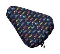 Treer Funda Sillin Bicicleta, Cubre Cojín del Asiento de Bicicleta Antipolvo Funda Protector Cubierta de Asiento para Bici Estatica, Carretera, Montaña y Urbana (Coche Colorido 2,4PCS)