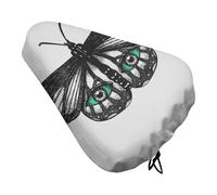 Treer Funda Sillin Bicicleta, Cubre Cojín del Asiento de Bicicleta Antipolvo Funda Protector Cubierta de Asiento para Bici Estatica, Carretera, Montaña y Urbana (Pintura de Mariposa 8,4PCS)