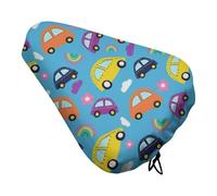 Treer Funda Sillin Bicicleta, Cubre Cojín del Asiento de Bicicleta Antipolvo Funda Protector Cubierta de Asiento para Bici Estatica, Carretera, Montaña y Urbana (Coche Colorido 1,2PCS)