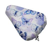 Treer Funda Sillin Bicicleta, Cubre Cojín del Asiento de Bicicleta Antipolvo Funda Protector Cubierta de Asiento para Bici Estatica, Carretera, Montaña y Urbana (Mariposa C2,4PCS)