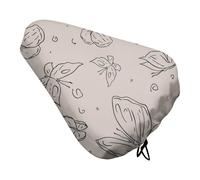 Treer Funda Sillin Bicicleta, Cubre Cojín del Asiento de Bicicleta Antipolvo Funda Protector Cubierta de Asiento para Bici Estatica, Carretera, Montaña y Urbana (Estilo Mariposa 1,4PCS)