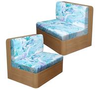 Treer Housse de Siège Camping Car Avec 2 Courroies, Housse de Coussin de Siège de Caravane Avec Dossier Stretch Antidérapant Banquette Camping Canapé de Protection (Nebulosa Azul)