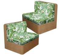 Treer Housse de Siège Camping Car Avec 2 Courroies, Housse de Coussin de Siège de Caravane Avec Dossier Stretch Antidérapant Banquette Camping Canapé de Protection (Hojas Tropicales)