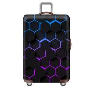 Treer Housse Valise Protection Cabine S/M/L/XL, Protege Valise de Voyage Soute Élastique Avec Fermeture Éclair Lavable Anti Poussière Anti Rayures pour 18 à 32 Pouces (Estilo Visual 5,S)